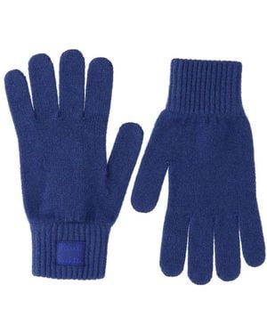 Paul Smith Cashmere And Merino Wool Gloves - Blue
