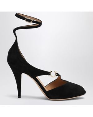 Ferragamo Decollete With Gancini Detail - Black