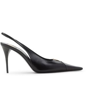 Saint Laurent Babylone Slingback Pumps - Metallic