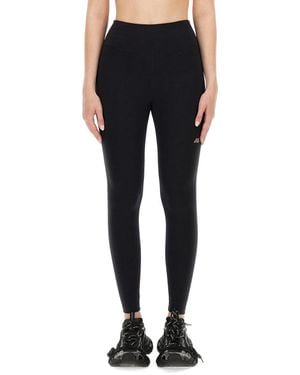 Balenciaga Leggings With Logo - Blue