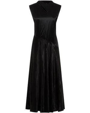 Jil Sander Cupro Long Dress - Black