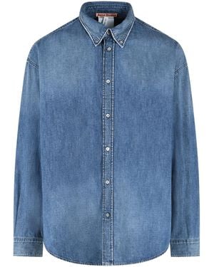 Acne Studios Medium Organic Cotton Shirt - Blue