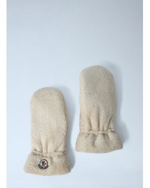 Moncler Logo Motif Mittens - White