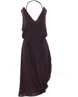 Lemaire Double Layer Drape Dress - Purple