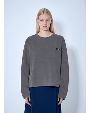 Miu Miu Jacquard Jersey T-Shirt - Gray