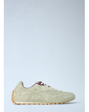 Bottega Veneta Orbit Flash Suede Sneakers - Green