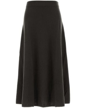 Lisa Yang Chocolate Cashmere Torie Skirt - Black