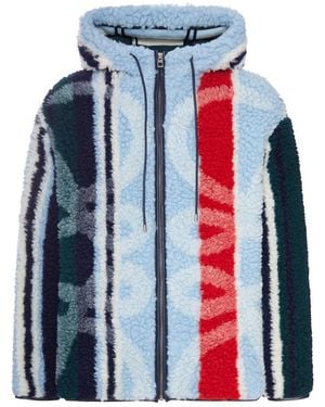 Loewe Hooded Teddy Jacket - Blue