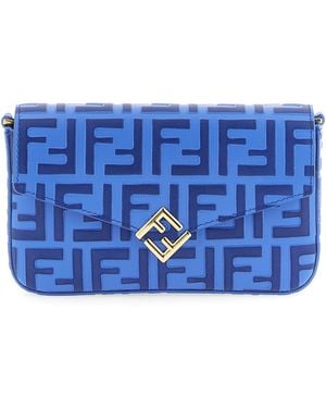Fendi 'Ff Diamonds' Wallet On Chain - Blue