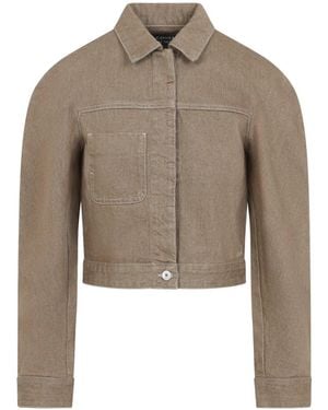 Jacquemus Ovalo Cargo Jacket - Natural