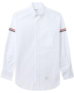 Thom Browne Grosgrain Armband Oxford Shirt - White