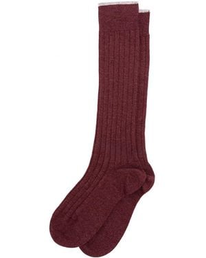 Brunello Cucinelli Rib Knit Socks - Purple