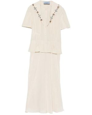 Prada Neutrals Dresses - White