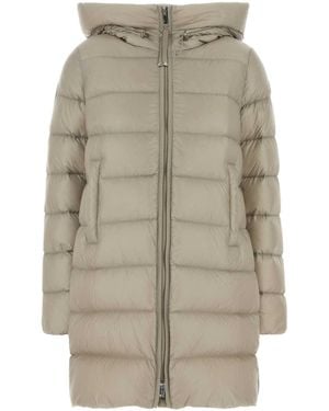 Moncler Sand Nylon Suyenne Down Jacket - Natural