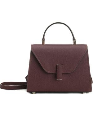 Valextra Iside Micro Leather Handbag - Purple
