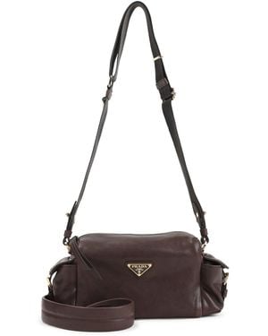 Prada Leather Shoulder Bag - Brown