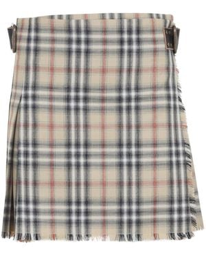 Burberry Check Wool Mini Kilt - Gray