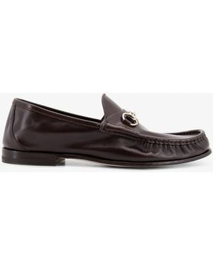 Gucci Lugano Leather Loafers - White
