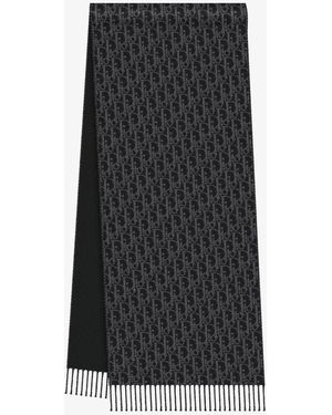 Dior Wool And Cashmere Scarf - Gray