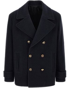 Balmain Wool Caban - Blue