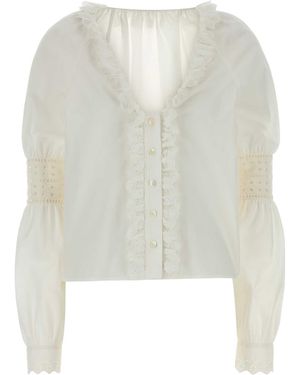 Alberta Ferretti Poplin Shirt - White