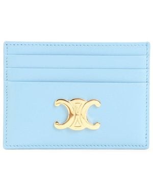Celine Triomphe Card Holder - Blue