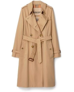 Burberry Long Kensington Heritage Trench Coat - Natural