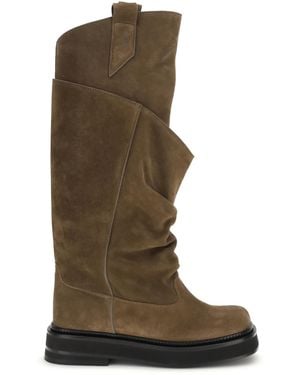 The Attico La Passeggiata Suede Boots - Green