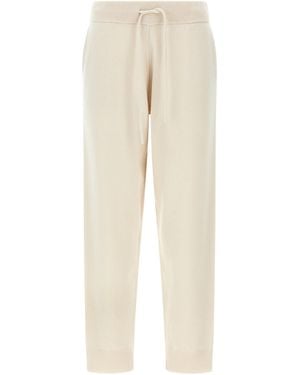 Yves Salomon Wool And Cashmere Sweatpants - Natural