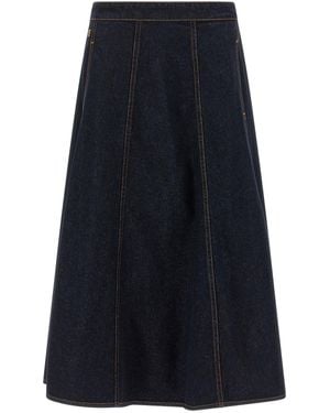 Alberta Ferretti Denim Skirt - Blue