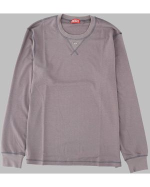 DIESEL Ribbed Cotton Sweatshirt - Gray