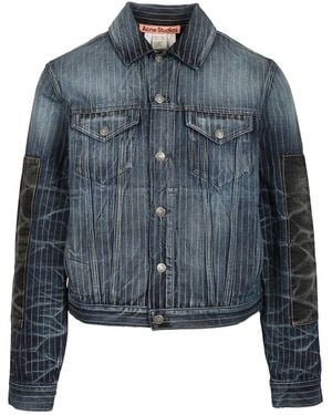 Acne Studios Patchwork Denim Jacket - Blue