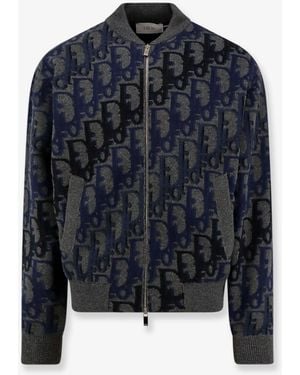 Dior Oblique Wool Jacket - Blue