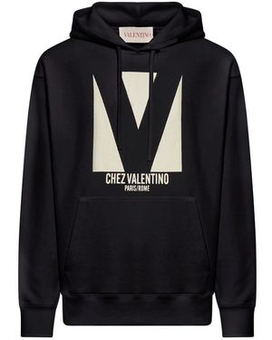 Valentino Black Cotton Blend Sweatshirt 関税送料込み Valentino Activewear for Men | Online Sale up to 52% off | Lyst