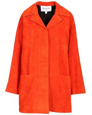 Alaïa Alaïa Trapeze Coat - Red