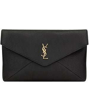 Saint Laurent Pochette "Envelope Cassandre" Large - Black