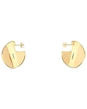 Bottega Veneta Medium Disc Earrings - Metallic