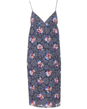 Fendi Dress With Bouquet Pattern - Blue