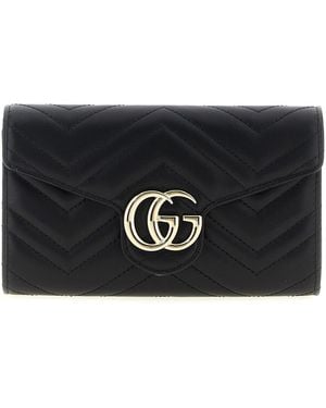 Gucci 'Gg Marmont' Wallet On Chain - Black