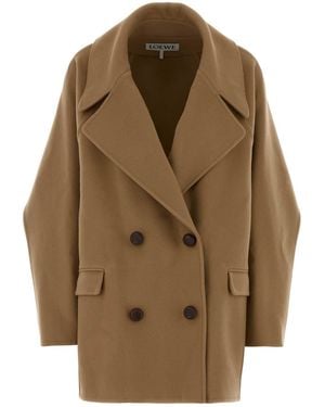 Loewe Camel Wool Coat - Brown