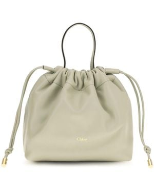 Chloé Chloé Icons Leather Chain Shoulder Bag - Natural