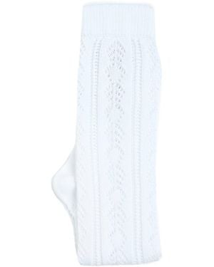 Valentino Perforated Cotton Socks With Vlogo - White