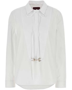 Gucci Horsebit Cotton Shirt - White