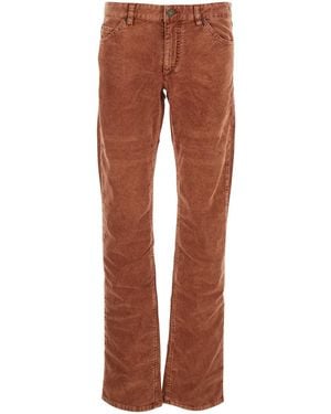 Isabel Marant Pants With Belt Loops And Back Logo Patch - Brown