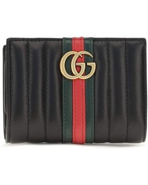 Gucci Small Gg Marmont Wallet - Black