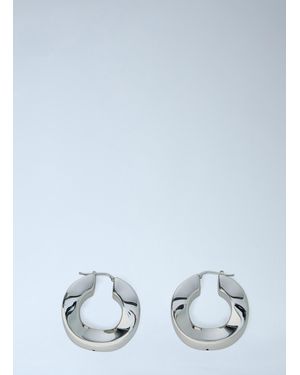 Jil Sander Sculpted Hoop Earrings - White