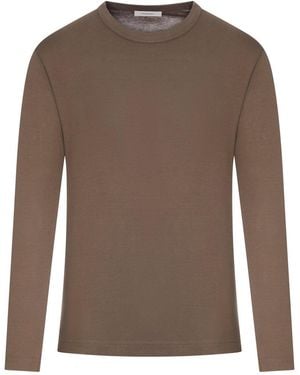 Lemaire Long-Sleeved Cotton T-Shirt - Brown