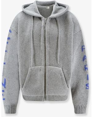 Celine Zip-Up Virgin Wool Cardigan - Gray