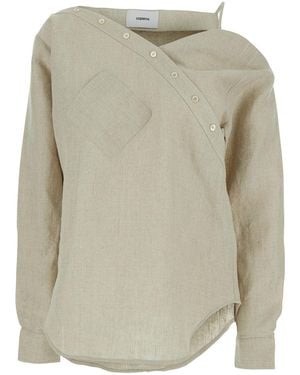 Coperni Asymmetric Blouse - Natural