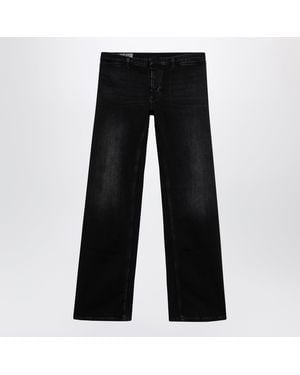 Gucci Stretch Denim Pants With Washed Effect - Black